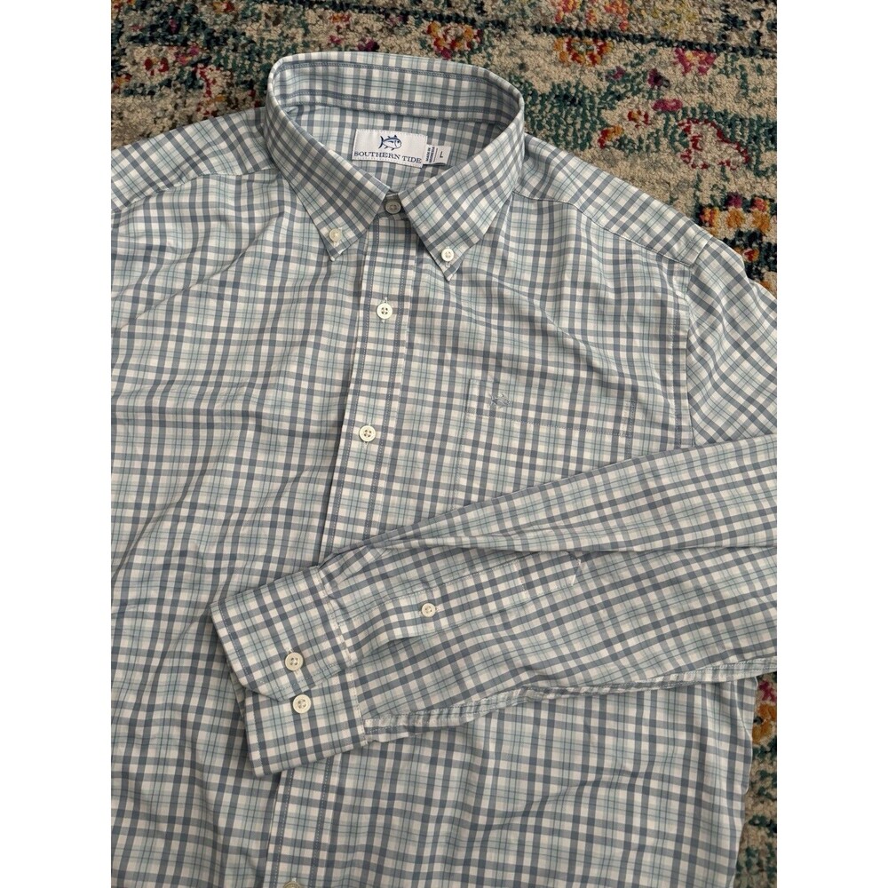 Southern Tide Intercoastal Gingham Button Down Shirt Men’s L Long Sleeve Brrr